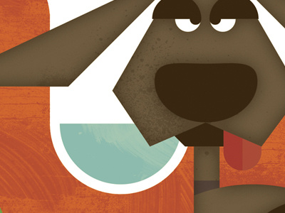 Theodore dog illustration texture vector