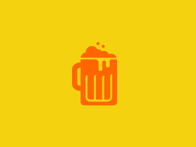 Beer Mug beer bubbles icon mug orange vector yellow