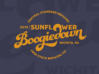 Sunflower Boogiedown 2019 beer branding brewery typography