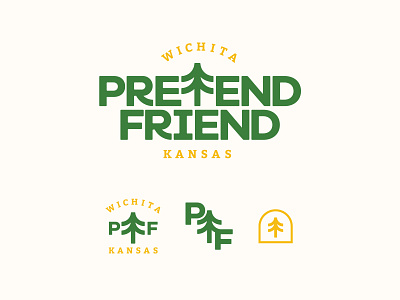 Pretend Friend Logo badge band logo brand design branding logo logotype music nature