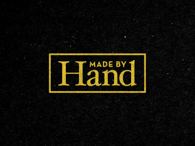Made By Hand aristo black box gold handmade line slogan stamp texture typography yellow