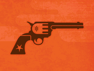 Six Shooter cowboy gun icon revolver six shooter star weapon western
