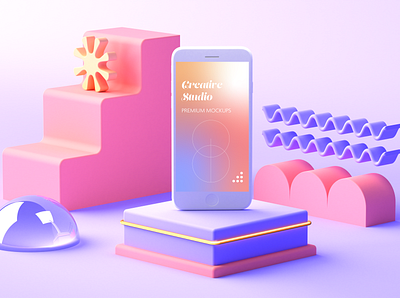 Ice Mellow Mock up Collection | Cell phone geometric