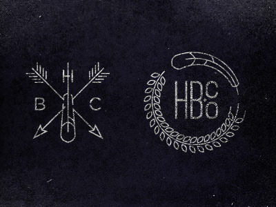 HBCO arrows assets beer branding design feather graphic icons