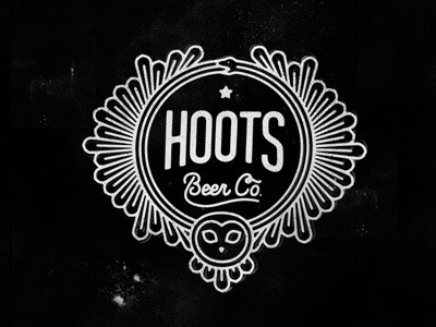 Hoots Beer Co beer branding company design graphic hoots identity logo north carolina ouroboros owl snake star wings