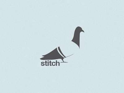 Stitch Logo branding helvetica identity logo pigeon