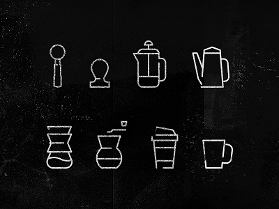 Coffee Icons chemex coffee cup design french press grinder icons mug