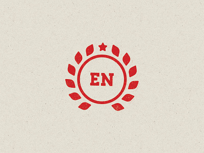 EN Monogram branding design graphic monogram stamp texture