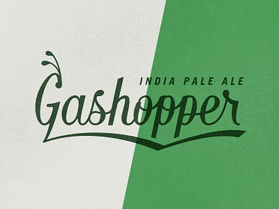 Gashopper III beer branding design gashopper grasshopper hoots lettering logo north carolina script