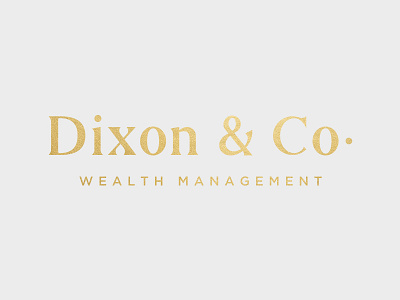 Dixon And Co Logo gold foil logo logotype typography wealth management