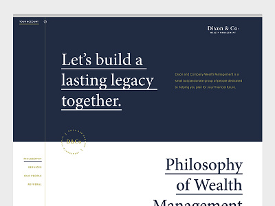 D&Co Website business typography wealth management web design website