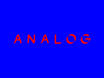 Analog analog angle typography
