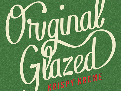 Original Glazzzed design donut doughnuts graphic krispy kreme lettering script