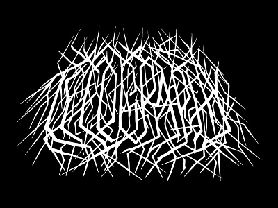 Typography band death lettering logo metal typography