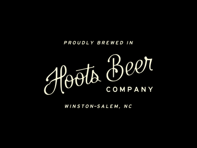 Hoots Script beer company hoots lettering script ugly