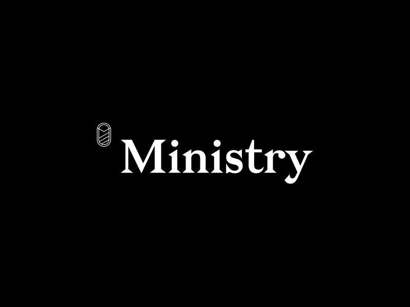 Ministry Logo oil beard barbershop grooming design branding logo