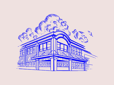 Building building clouds design drawing graphic illustration sketch