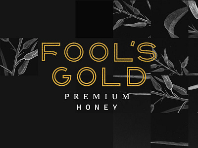 Fool's Gold Premium Honey branding design graphic honey logo typography