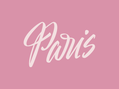 Paris calligraphy custom hand lettering lettering logo logotype paris typography