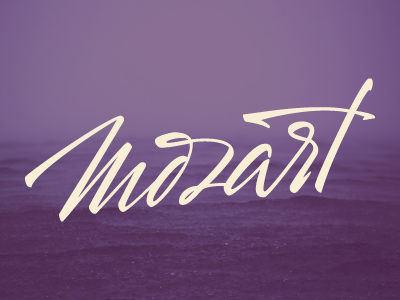 Mozart calligraphy custom hand lettering lettering logo logotype mozart typography