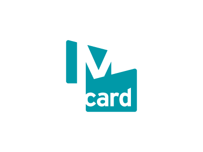 MCard logo logotype mark negative rejected space