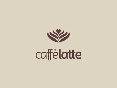 Caffè Latte brand cafe caffe latte logo logotype mark minimalist negative space rosetta