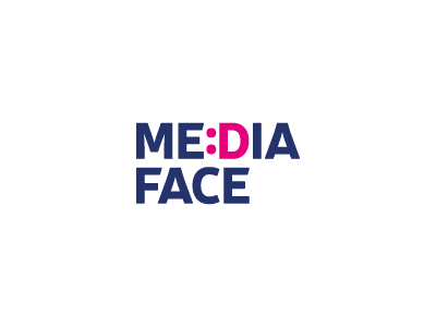 Media Face emoticon face logo logotype media smiley typography