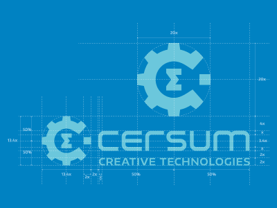 CERSUM: Construction brand c cogwheel industry lightbulb logo logotype mark minimalist negative space sigma