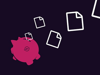 Save, Piggy, save! illustration indesign pig piggy pink shortcut tutorial