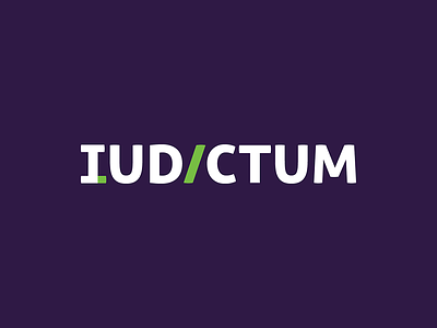 Iudictum court database decisions justice logo logotype minimal minimalist simple text typography