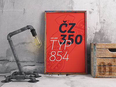 Tribute to ČZ bold expressive motorbike poster pstr tribute typography čz