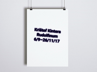 Kristof Kintera Exhibition Poster black blur exhibition kintera kristof minimal minimalist poster spray white