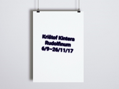 Kristof Kintera Exhibition Poster