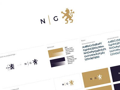 National Gallery in Prague II blue gallery gold graphic manual lion national prague redesign visual identity