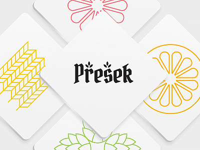 Presek Brewery: Logotype & Coasters beer brewery clean coaster logo logotype minimal visual identity white