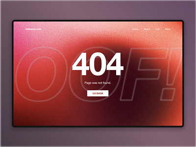 100 Days of UI - 008 - 404 page 100daysofui 404 404page dailyui gradient minimal ui web