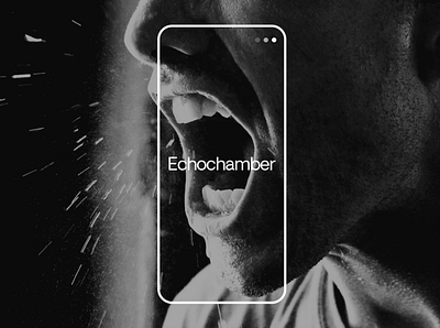 Echochamber Case Study Outtakes anti social social media clean ui product productdesign social application ui ui ux uiux
