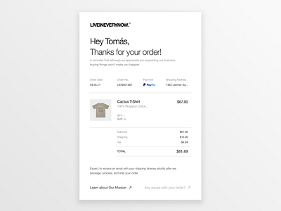 Daily UI 17 - Email Receipt