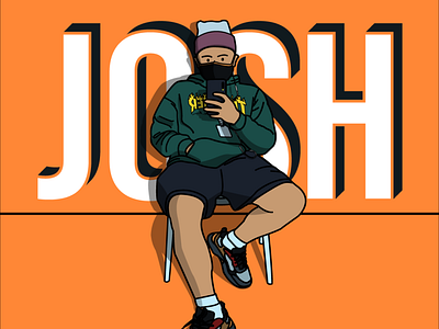 Josh adobe illustrator avatar design cartoon style design flat illustration