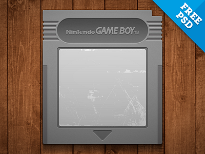 Gameboy Cartridge - FREE PSD cartridge free gameboy gaming nintendo psd resource