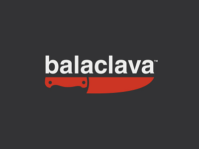 Balaclava logo balaclava brand branding flat helvetica indie knife logo logotype minimal