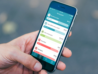 BudJet app – Goals screen app budget budjet chart finance fintech flat infographic ios money moneyfarm numbers
