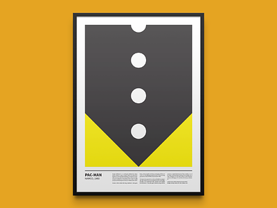 Pac-Man minimal print art frame gaming minimal namco nostalgia pacman poster print videogame
