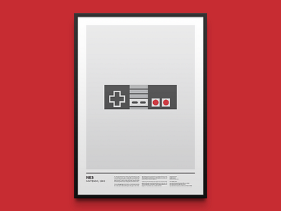 NES minimal print 8bit art console frame gaming joypad minimal nintendo pixel poster print videogame