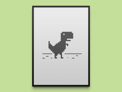 Pixilart - The Dreaded Google Chrome Dino by LordDominator1