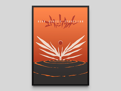 NEON GENESIS EVANGELION minimal print angel anime art cartoon eva japan minimal nerv pill poster robot