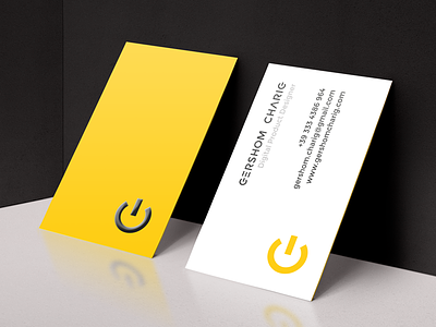 Personal business card brand branding card construction gc identity logo logotype mark monogram personal yellow