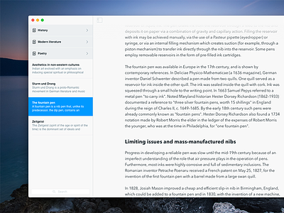 Papermind - Sidebar navigation app clean editor interface minimal navigation note paper sidebar text ui writing