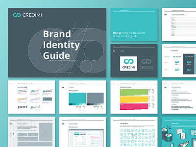 Brand Identity Guide book brand branding construction guide icons identity logo palette print style visual