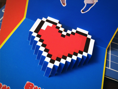 Valentine's Day pixel popup card